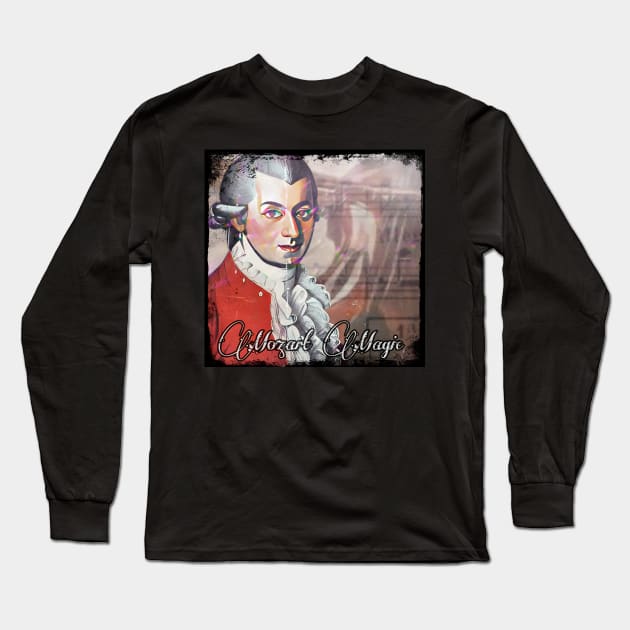 Mozart Magic Long Sleeve T-Shirt by CreakyDoorArt